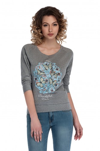 Sweatshirt with print "Butterfly"